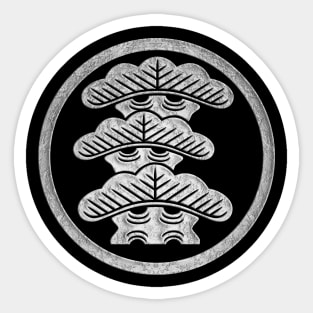 Sankai Matsu Kamon in Silver Foil Sticker